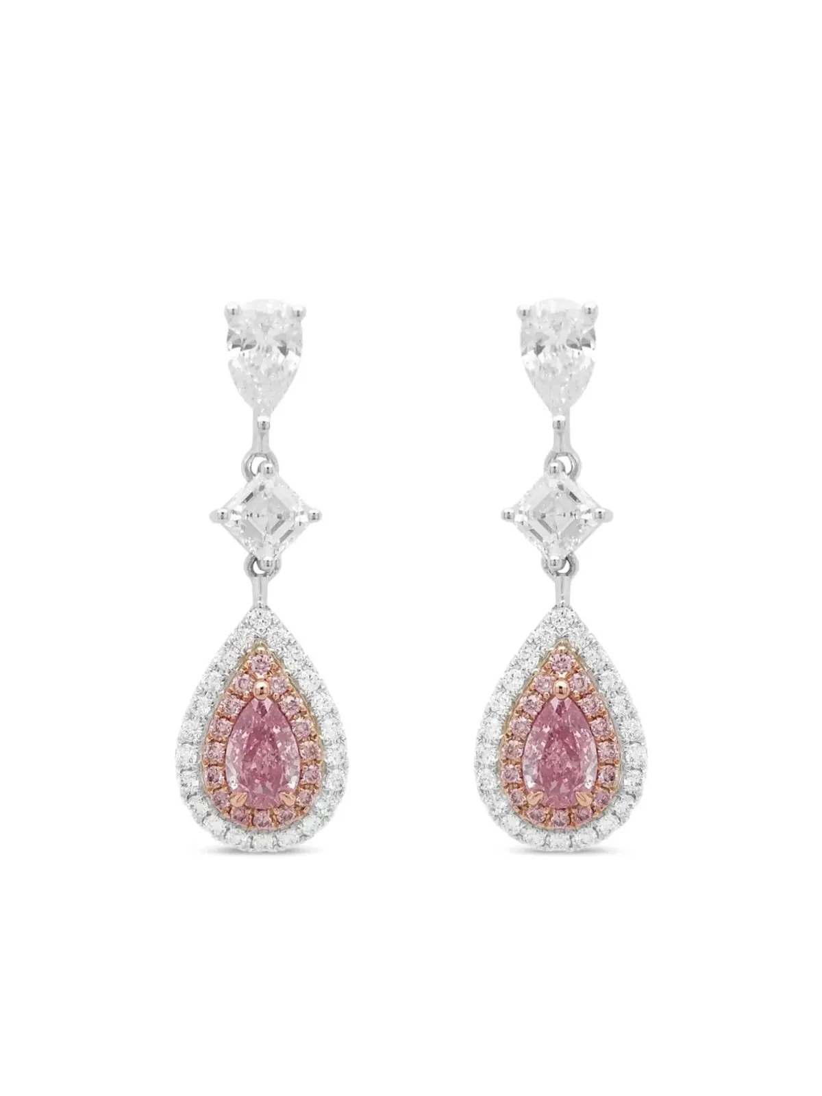 HYT Jewelry 18Kホワイトゴールド ピンクダイヤモンド ピアス - 画像3