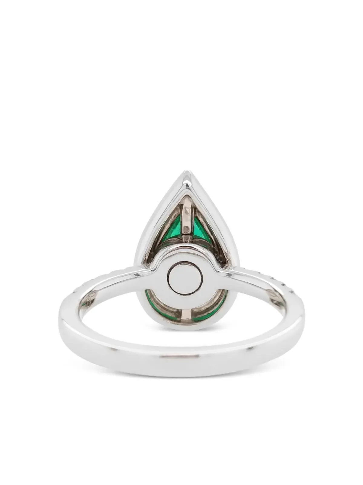 HYT Jewelry 18Kホワイトゴールド ペアードエメラルドとダイヤモンド リング - 画像3