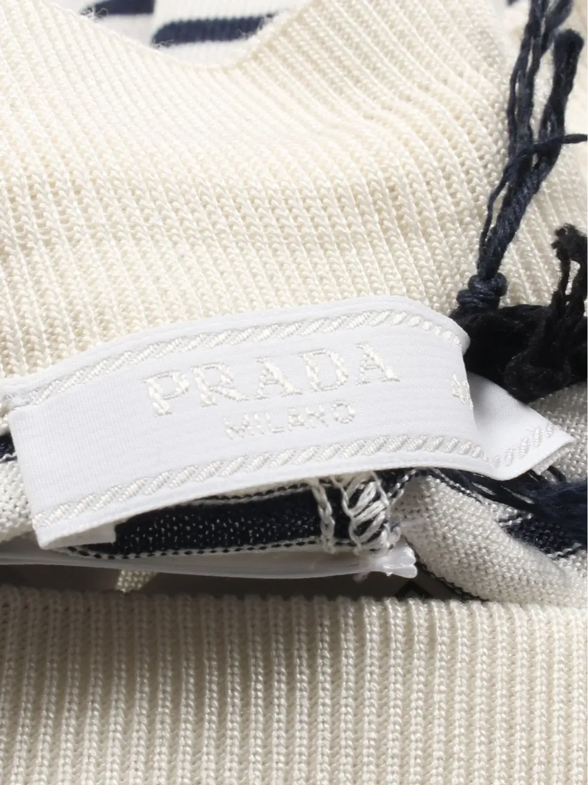 Prada Pre-Owned ストライプ柄シルクショーツ - ホワイト - 画像3