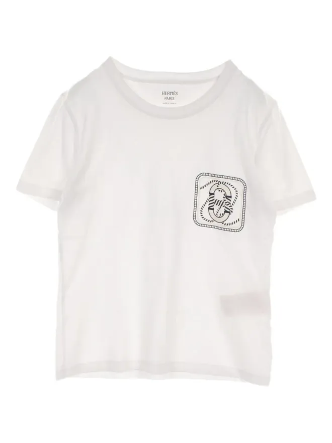 Hermès Pre-Owned Hermès Pre-Owned グラフィックプリント コットン Tシャツの商品画像