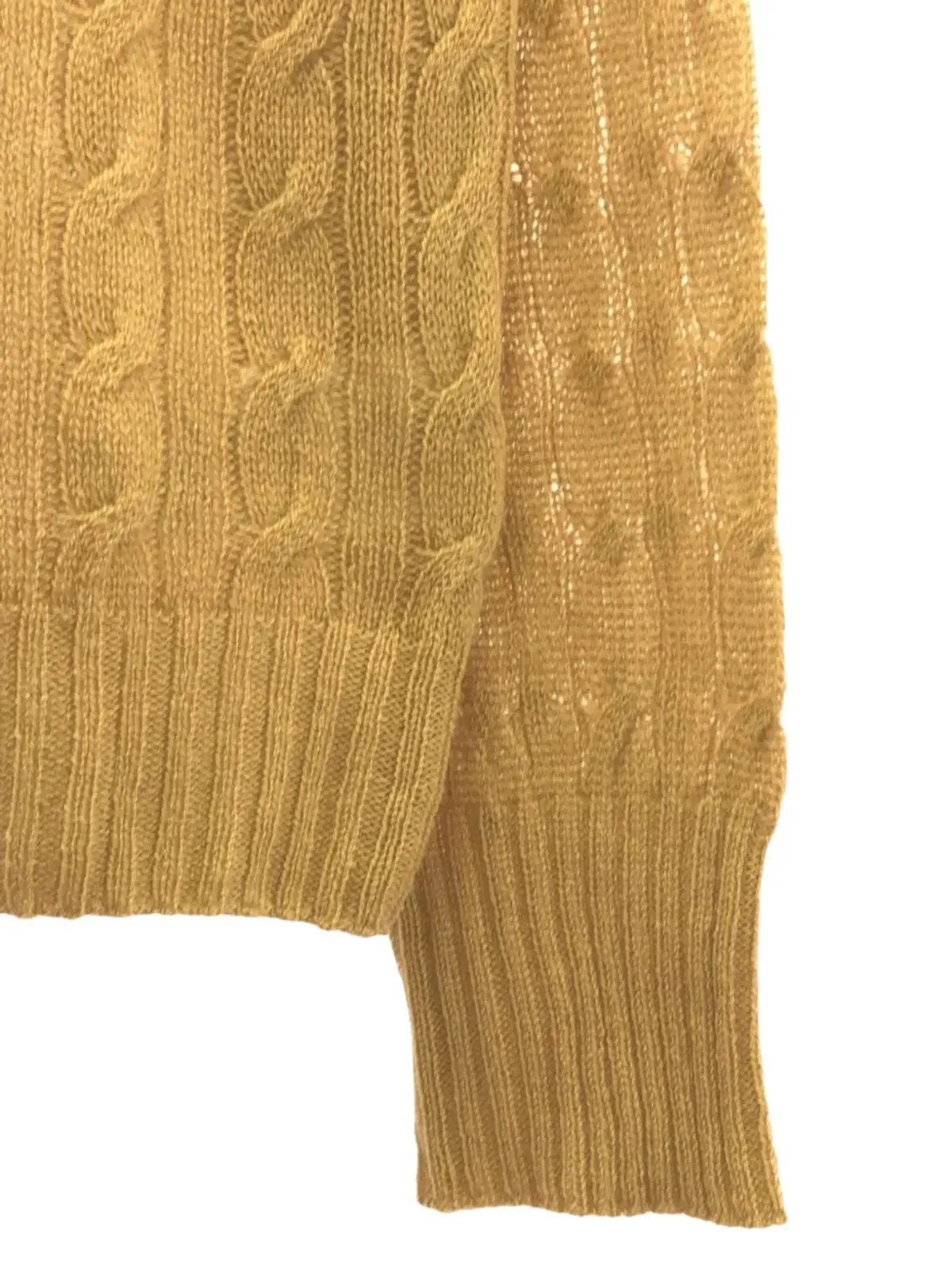 Etro ビンテージ 2022年 カシミヤ混 ケーブル編み セーター - Yellow - 画像3