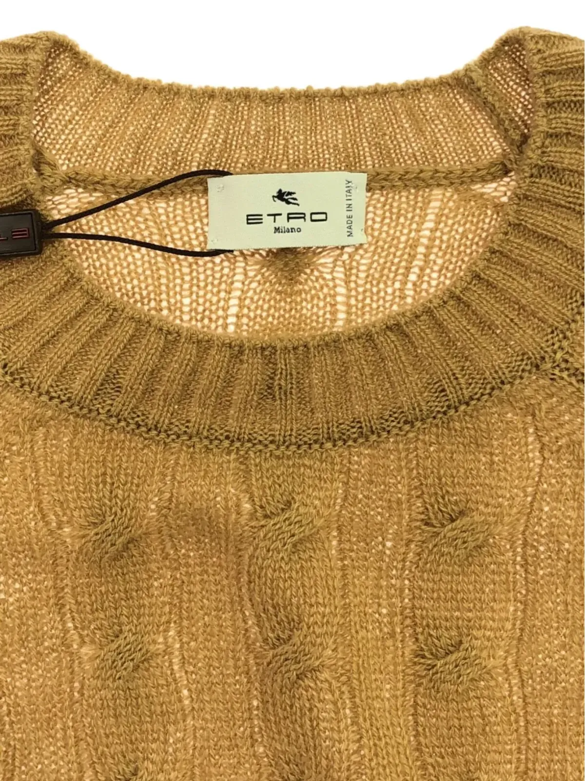 Etro ビンテージ 2022年 カシミヤ混 ケーブル編み セーター - Yellow - 画像4