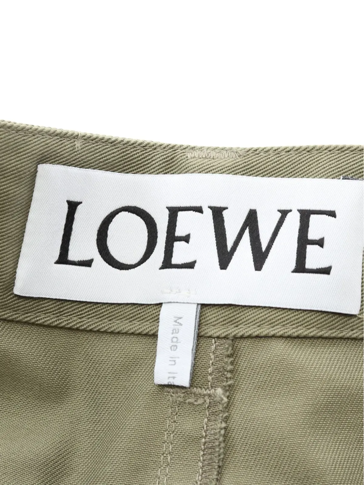 Loewe Pre-Owned 20sハイウエスト レザー・ディテール パンツ - グリーン - 画像4