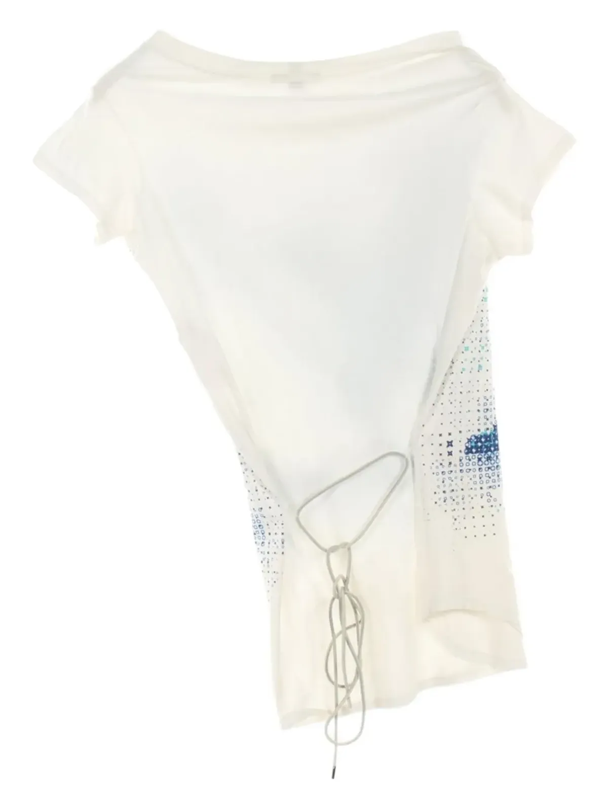 Louis Vuitton Pre-Owned logo-print asymmetry t-shirt - White - 画像2