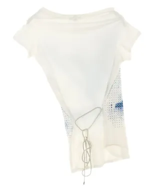 Louis Vuitton Pre-Owned logo-print asymmetry t-shirt - White - サムネイル2