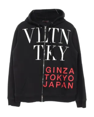 Valentino Garavani Pre-Owned ビンテージ 2010s ロゴプリント ジップアップ フーディ - ブラック - サムネイル1