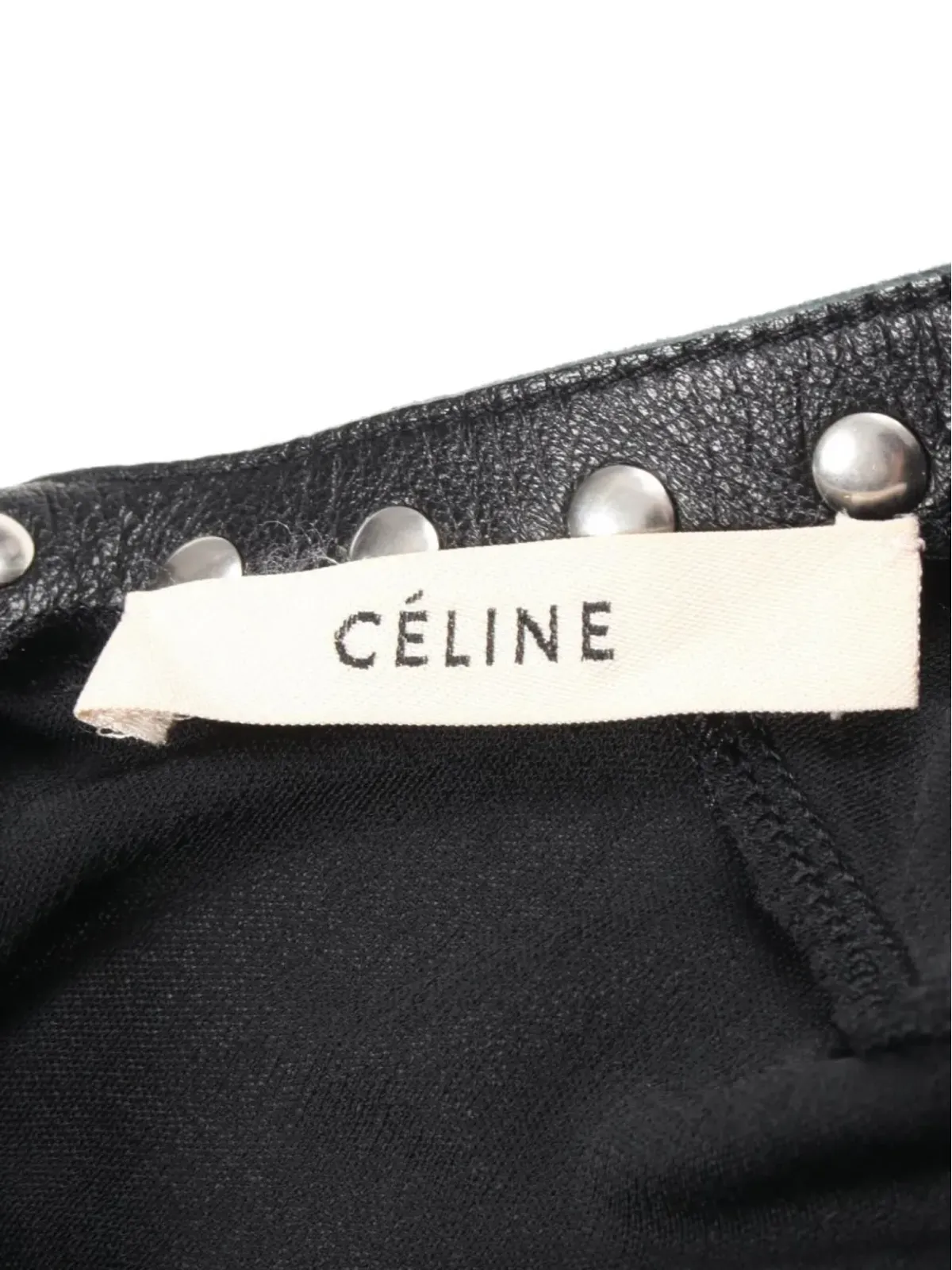 Celine Pre-Owned 2010年代スタッズ装飾プリーツドレス（ブラック） - 画像5