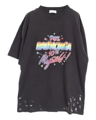 Balenciaga ビンテージ 2010年代 ロゴプリントTシャツ - ブラック - サムネイル1