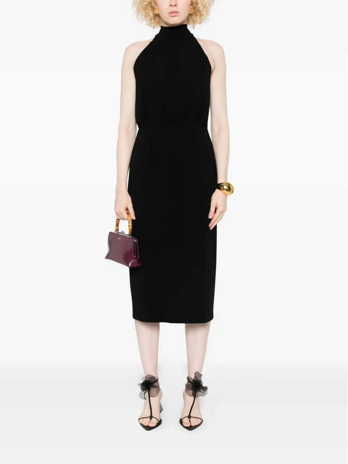Max Mara ホルターネック・シースミディドレス - ブラック - 画像2