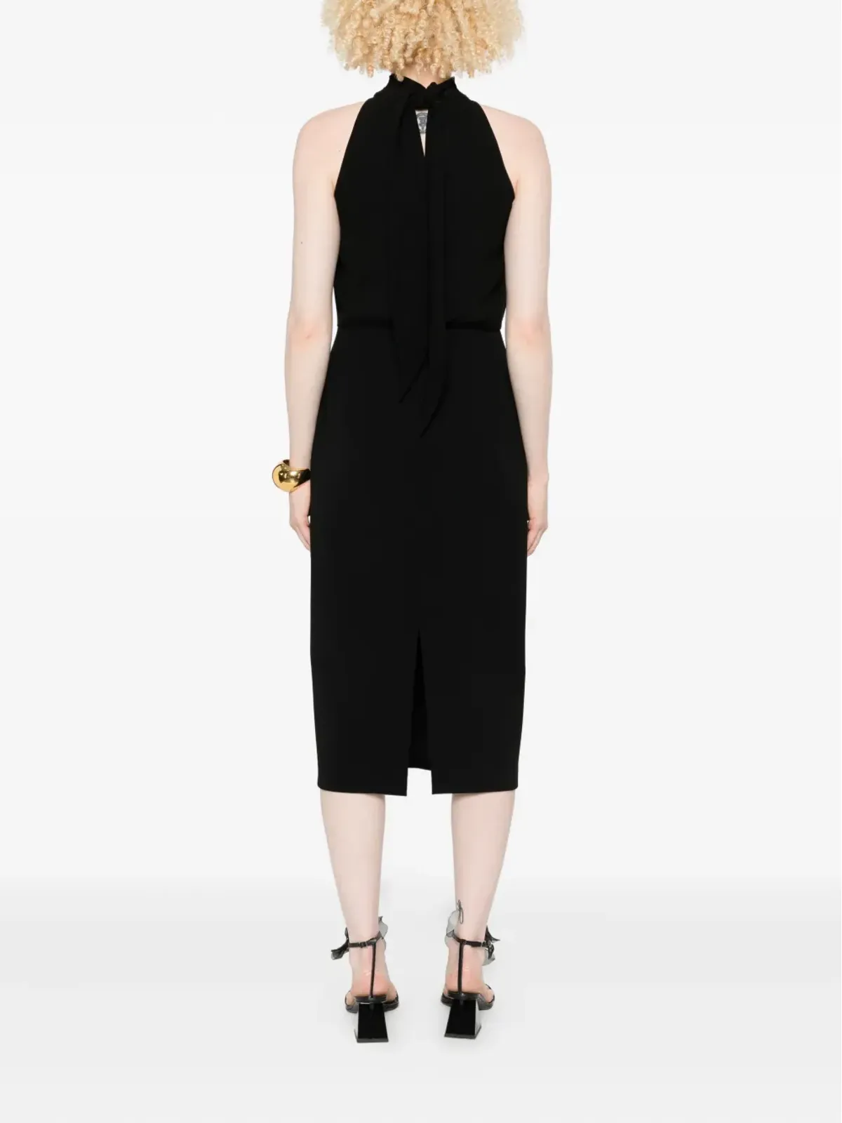 Max Mara ホルターネック・シースミディドレス - ブラック - 画像4
