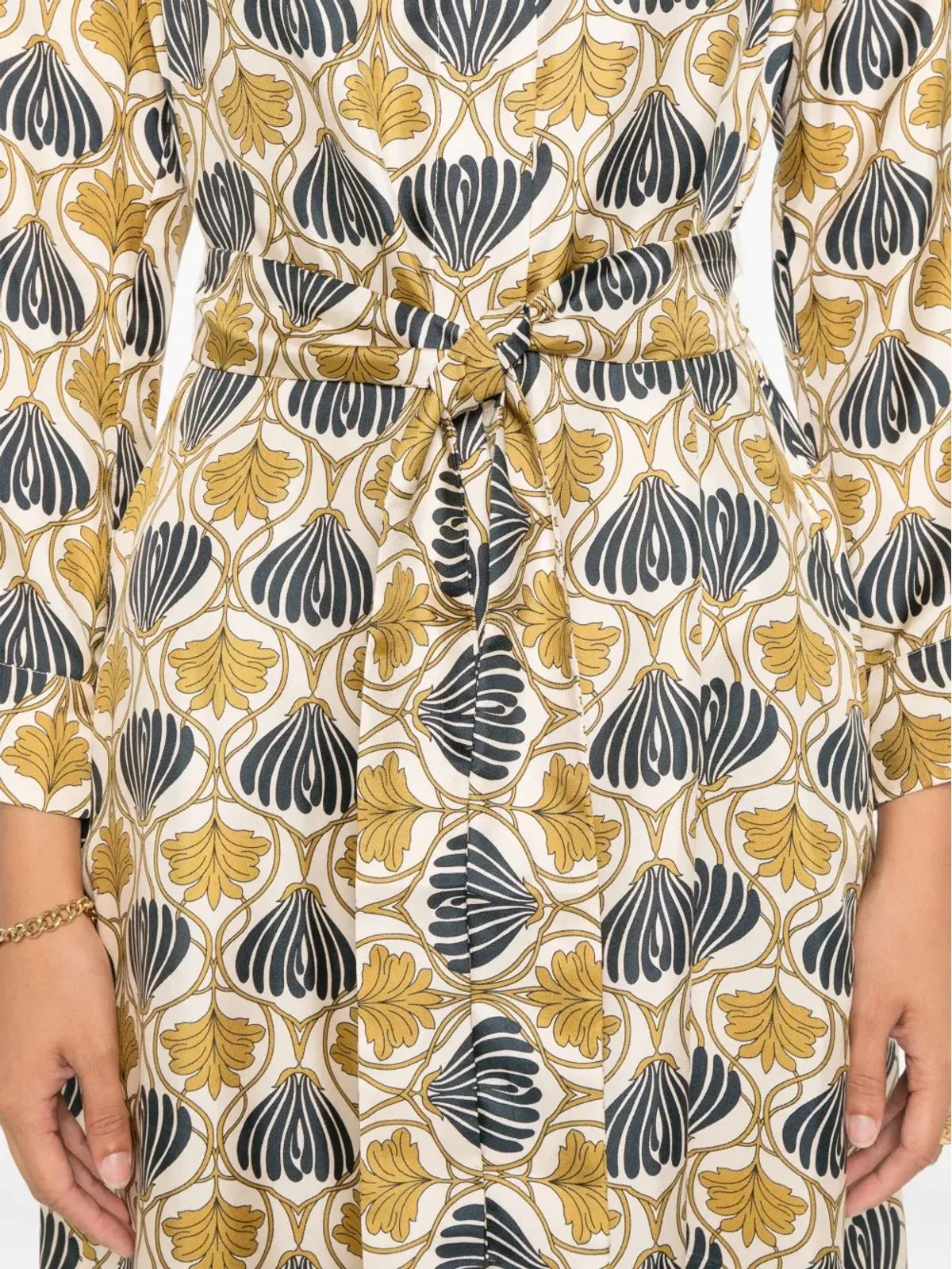 S Max Mara ベルト付きシルクドレス - 画像5
