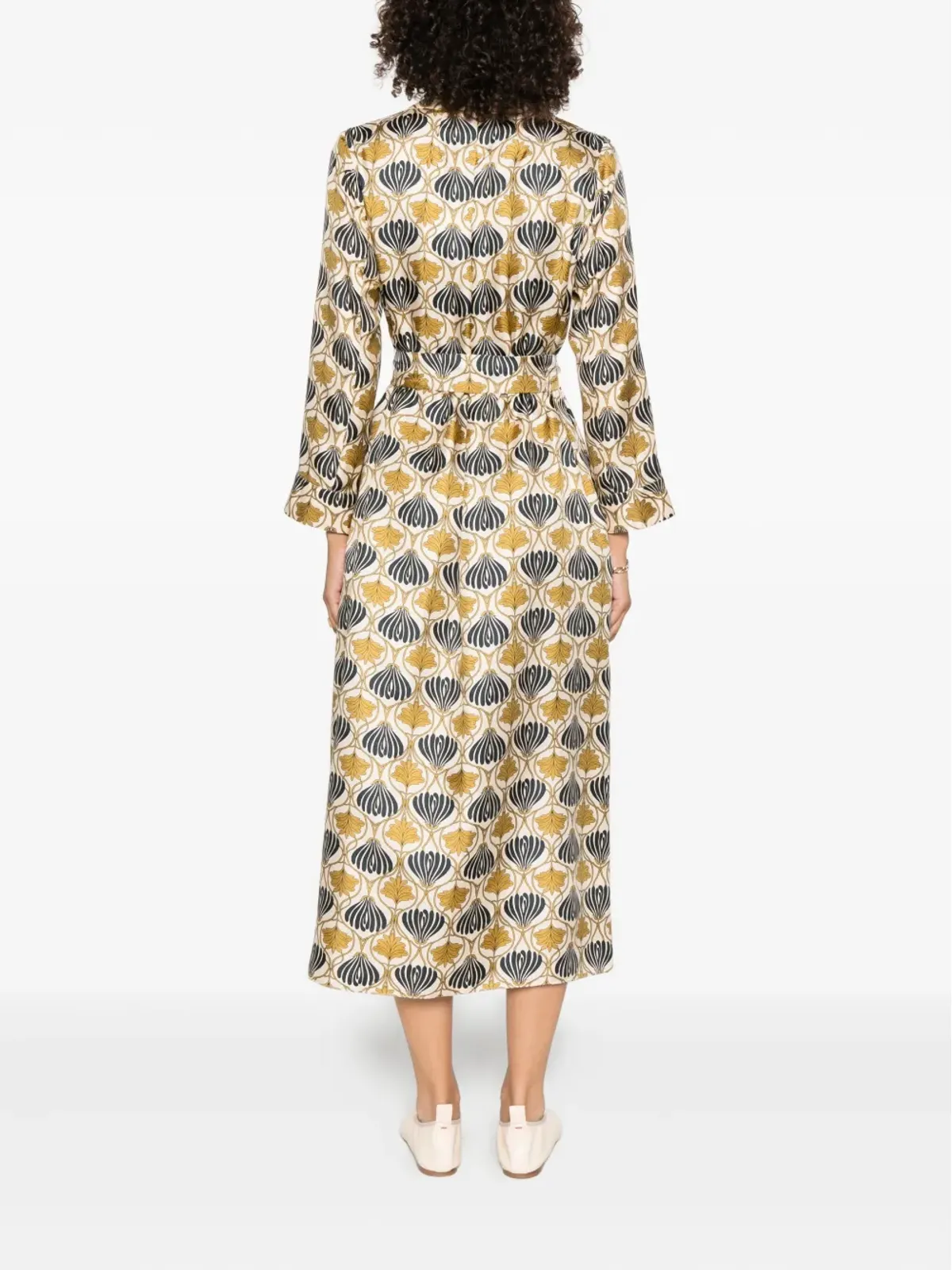 S Max Mara ベルト付きシルクドレス - 画像4