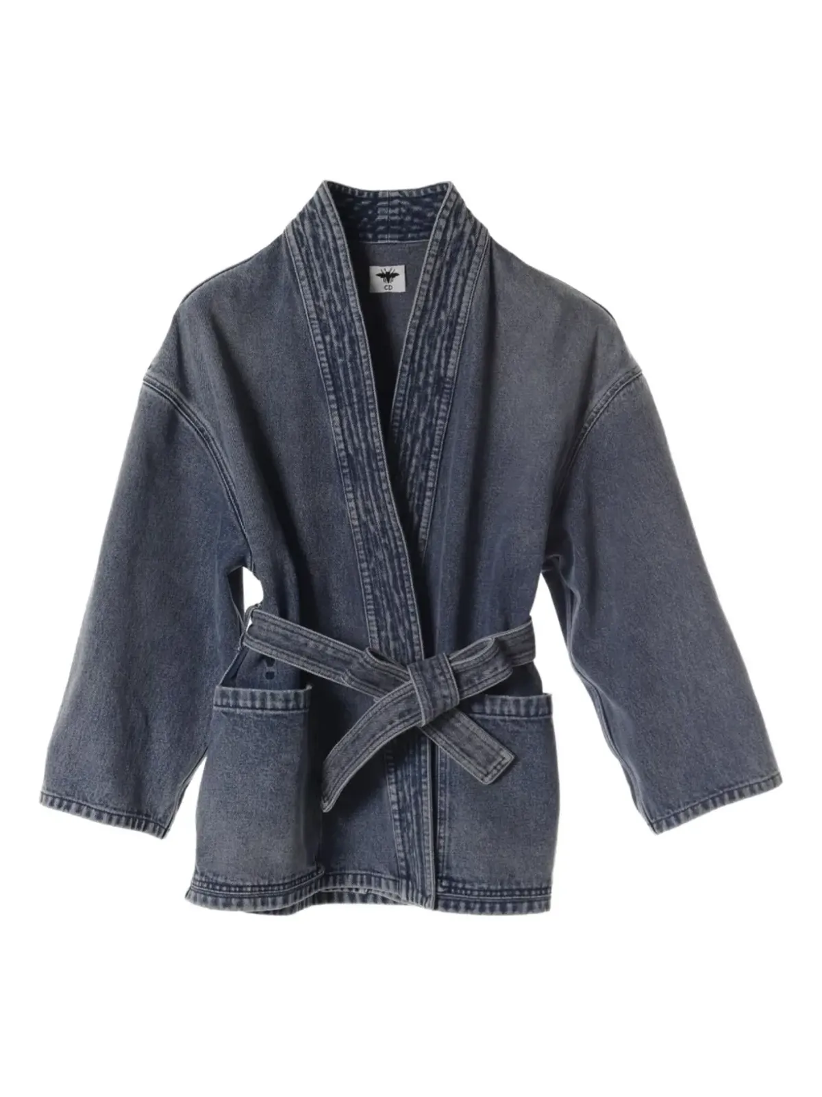 Christian Dior Pre-Owned ビー刺繍入りデニムジャケット - 画像2