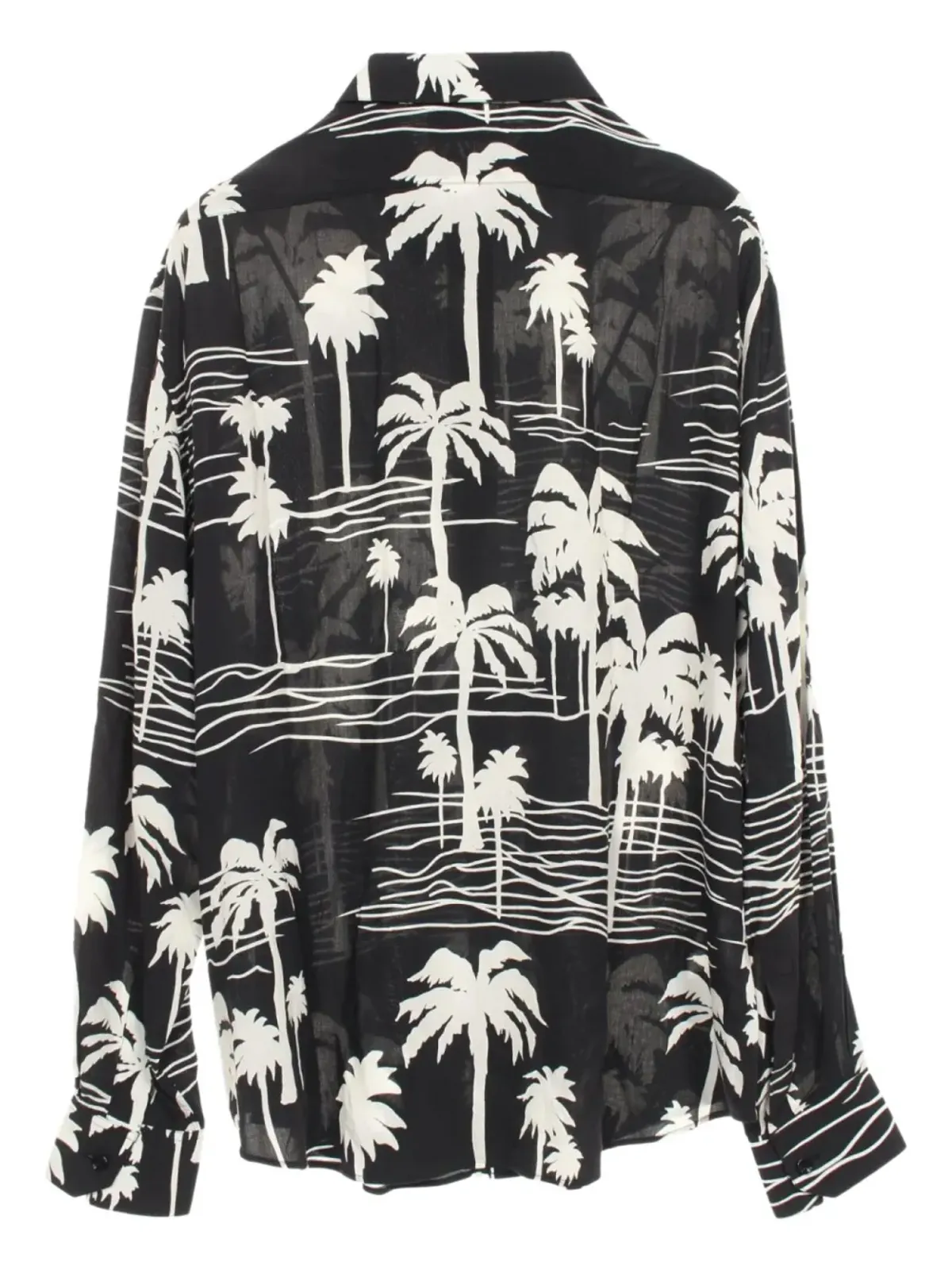 Celine Pre-Owned パームツリー柄シャツ ブラック - 画像2