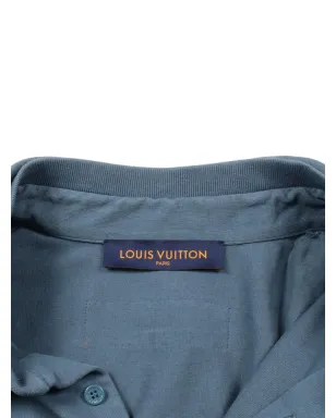 Louis Vuitton ビンテージ 2010s zigzag cotton shirt - Blue - サムネイル5