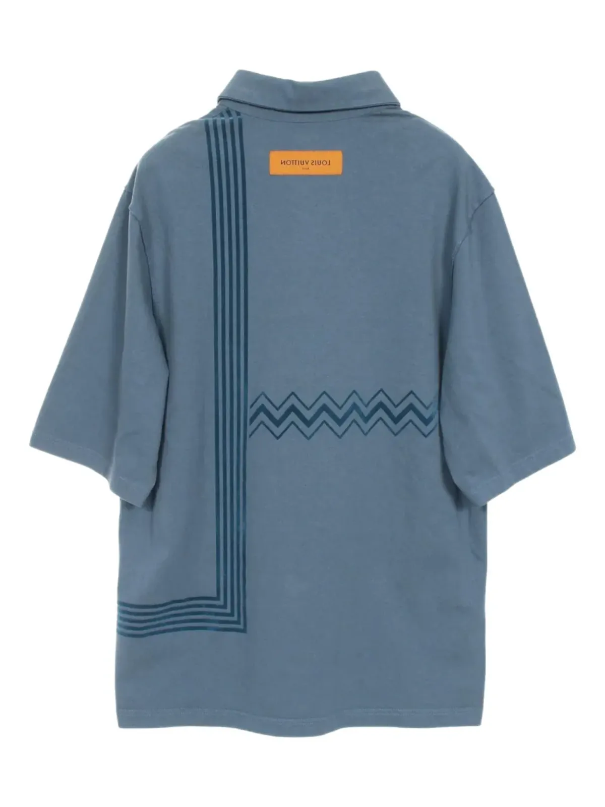 Louis Vuitton ビンテージ 2010s zigzag cotton shirt - Blue - 画像2