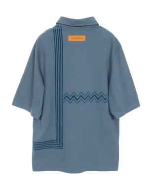 Louis Vuitton ビンテージ 2010s zigzag cotton shirt - Blue - サムネイル2