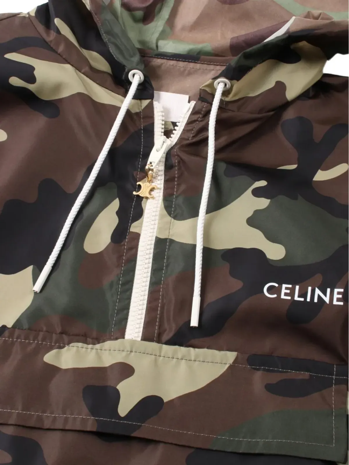 Celine Pre-Owned 2010s カモフラージュ柄フード付きジャケット（ブラック） - 画像3