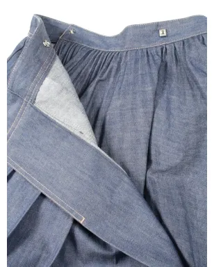 Christian Dior Pre-Owned 2010s プリーツデニムスカート - ブルー - サムネイル4