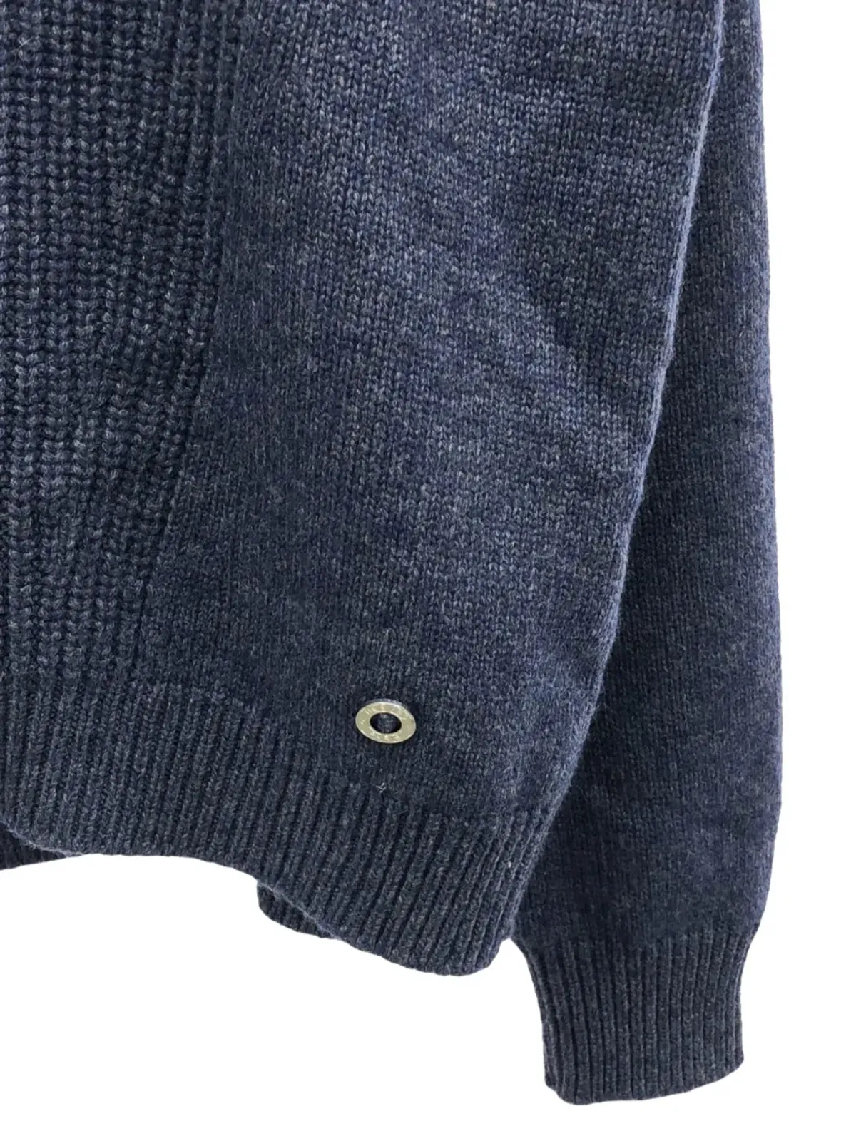 Hermès Pre-Owned 2010s ribbed-knit cashmere jumper - Blue - 画像4