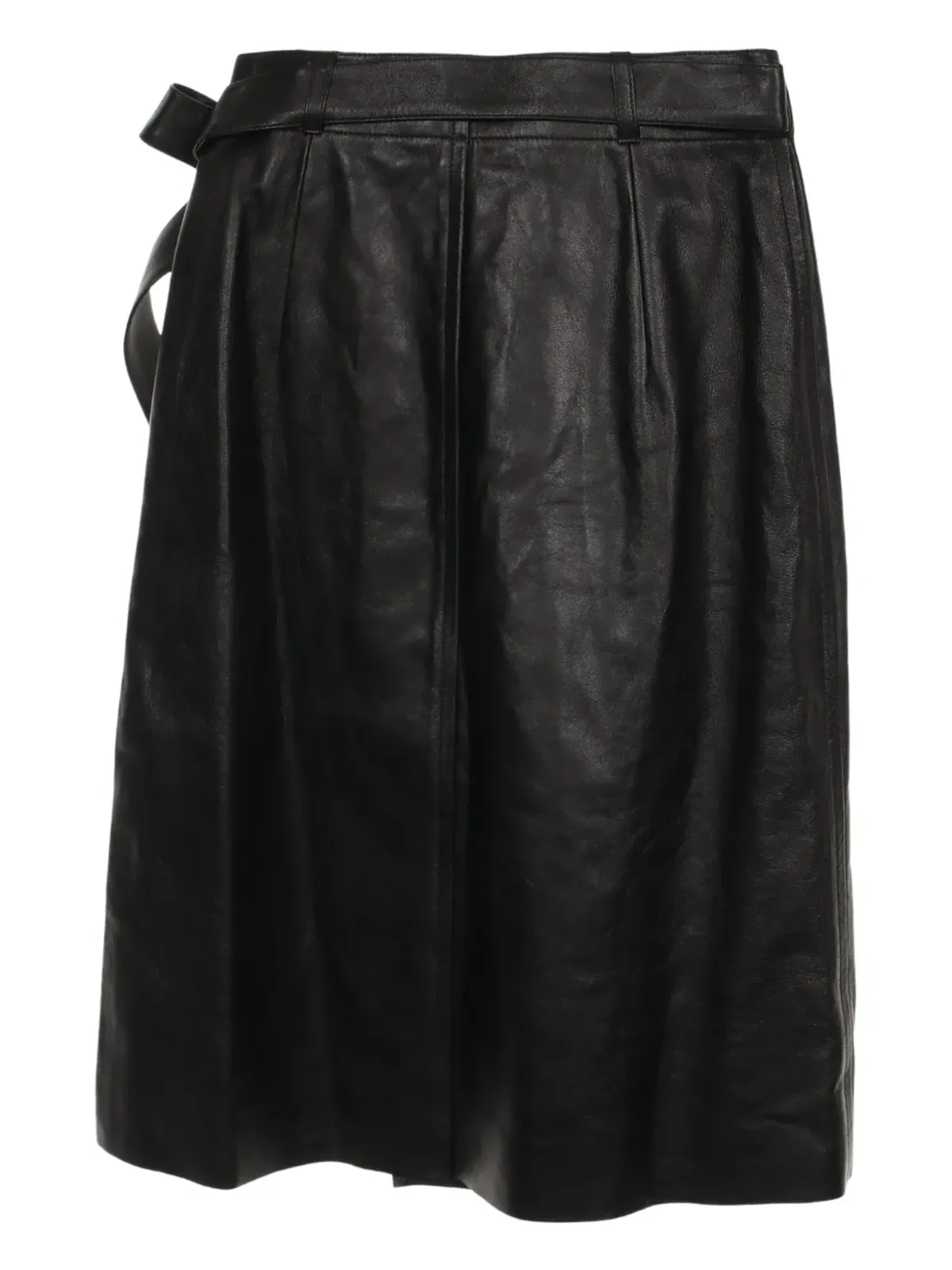 Christian Dior Pre-Owned 2010年代 Dバックル レザー ミディスカート - ブラック - 画像2