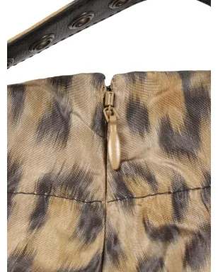 Christian Dior Pre-Owned レオパード柄シルクスカート - サムネイル3