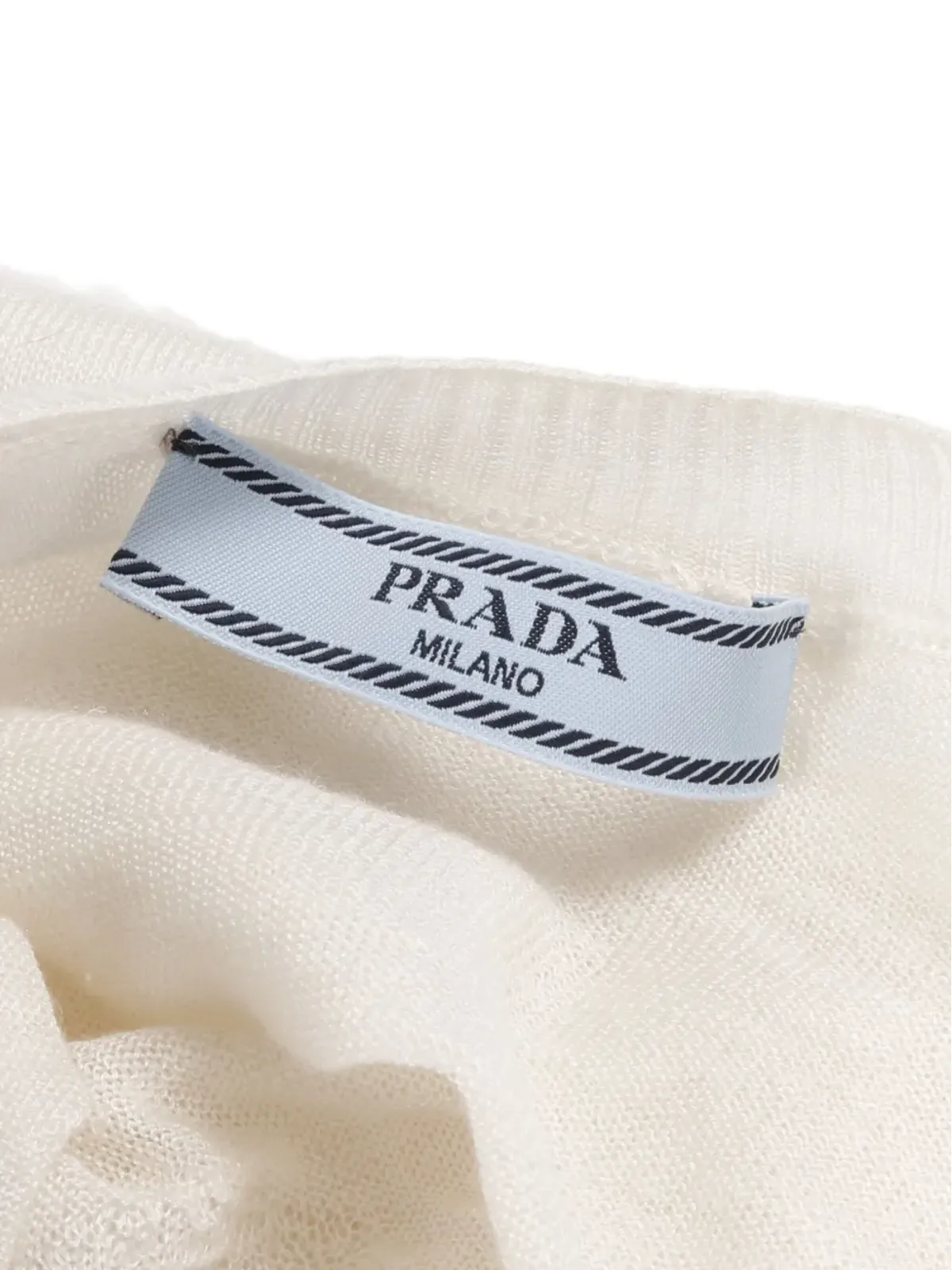 Prada Pre-Owned 2010s クルーネック・ニット・シルクトップ - White - 画像5