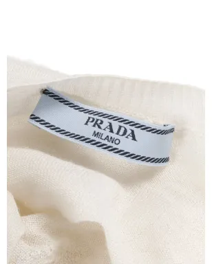 Prada Pre-Owned 2010s クルーネック・ニット・シルクトップ - White - サムネイル5