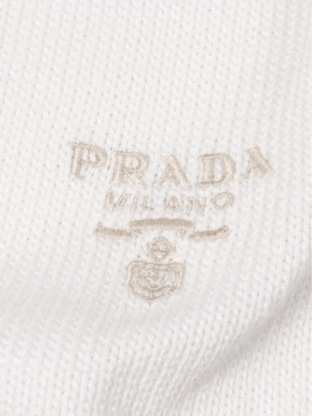 Prada Pre-Owned 2010s ribbed cotton cardigan - White - 画像3