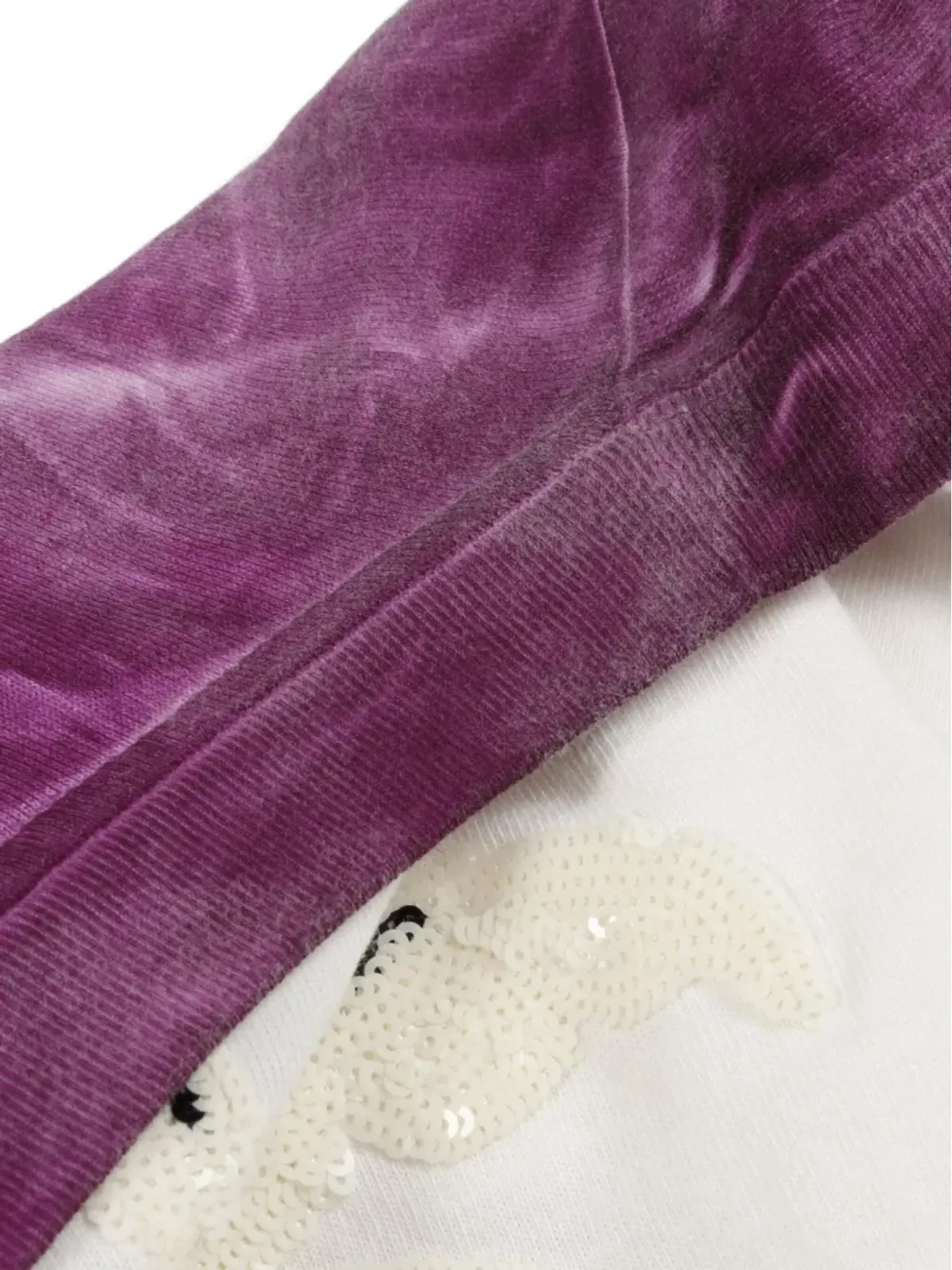 Gucci Pre-Owned 2010s sequin-embellished T-shirt - WHITE, PURPLE - 画像4
