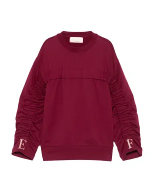 Elisabetta Franchi La Mia Bambina gathered-sleeve sweatshirt - サムネイル1