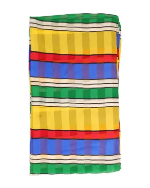 Vintage ストライプ柄シルクスカーフ - サムネイル1