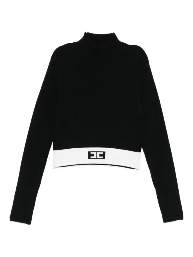 Elisabetta Franchi La Mia Bambina Elisabetta Franchi La Mia Bambina ロゴバンドセーターの商品画像