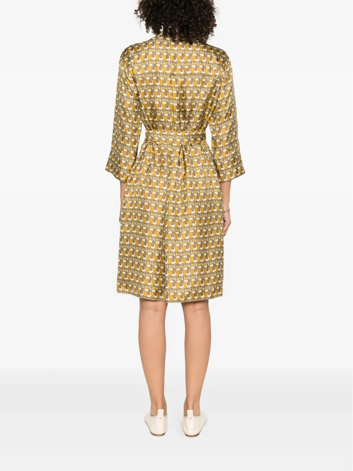 Max Mara トゥーカンプリント シルクドレス - 画像4