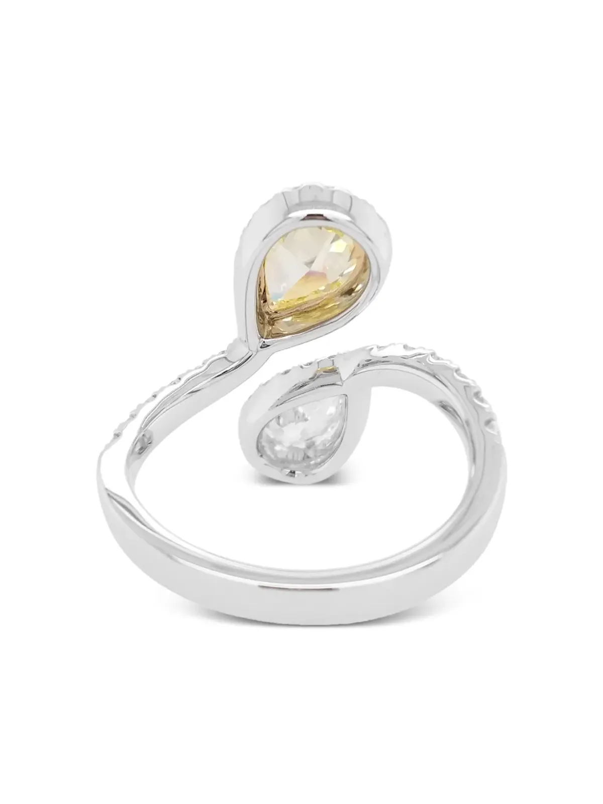HYT Jewelry 18Kホワイトゴールド ペアシェイプ・ダイヤモンドリング シルバー - 画像4