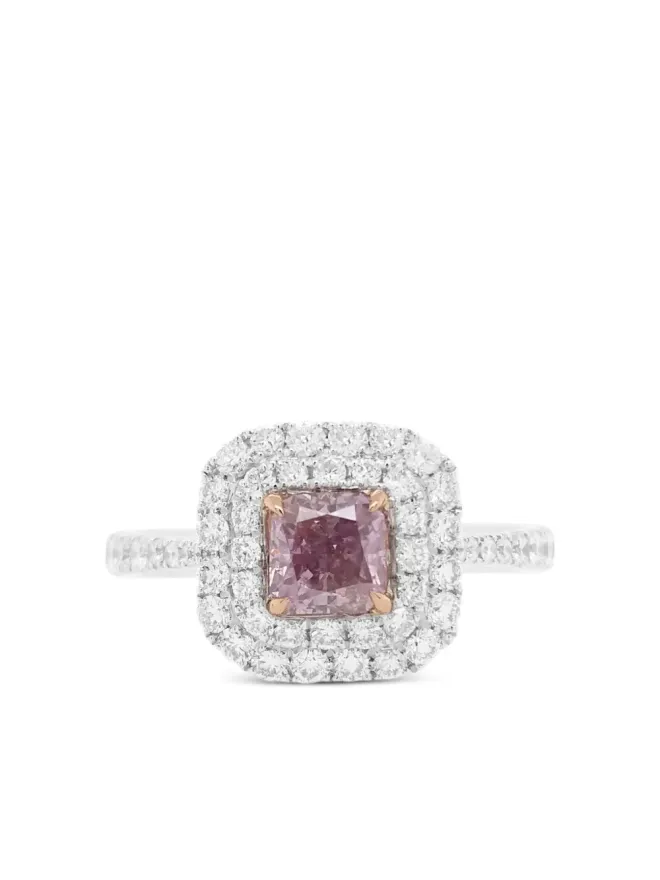HYT Jewelry HYT Jewelry プラチナ ピンクダイヤモンド ダブルハロー リング - シルバーの商品画像