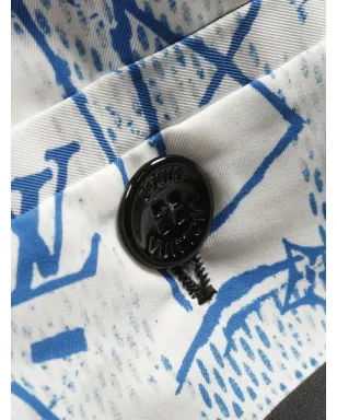 Louis Vuitton Pre-Owned プリントドローコード付きショーツ - ホワイト - サムネイル3