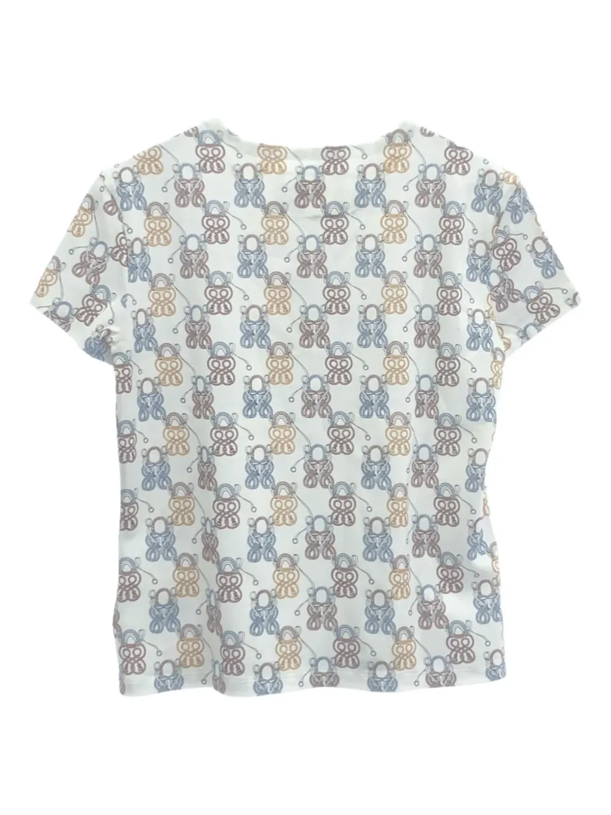 Hermès Pre-Owned 00s ロープ柄コットンTシャツ - 画像2