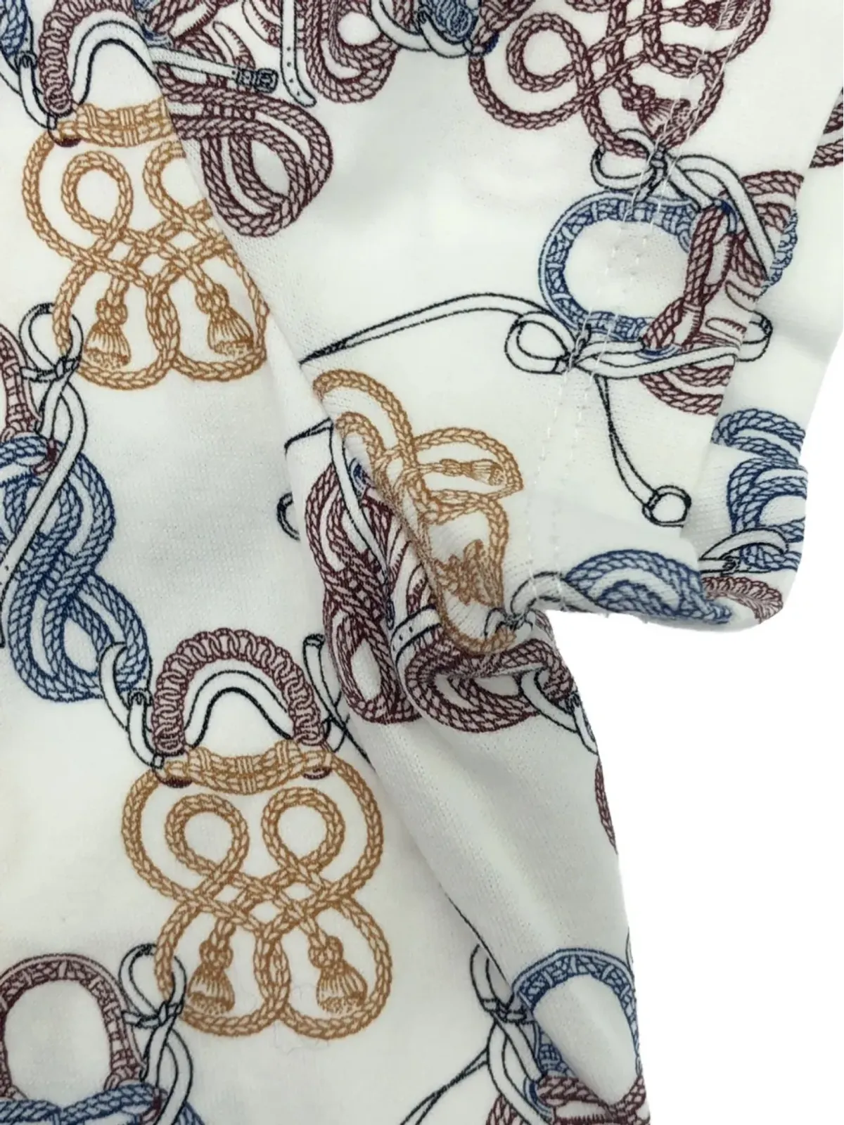 Hermès Pre-Owned 00s ロープ柄コットンTシャツ - 画像4