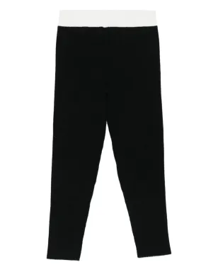 Elisabetta Franchi La Mia Bambina contrasting-trim leggings - Black - サムネイル2