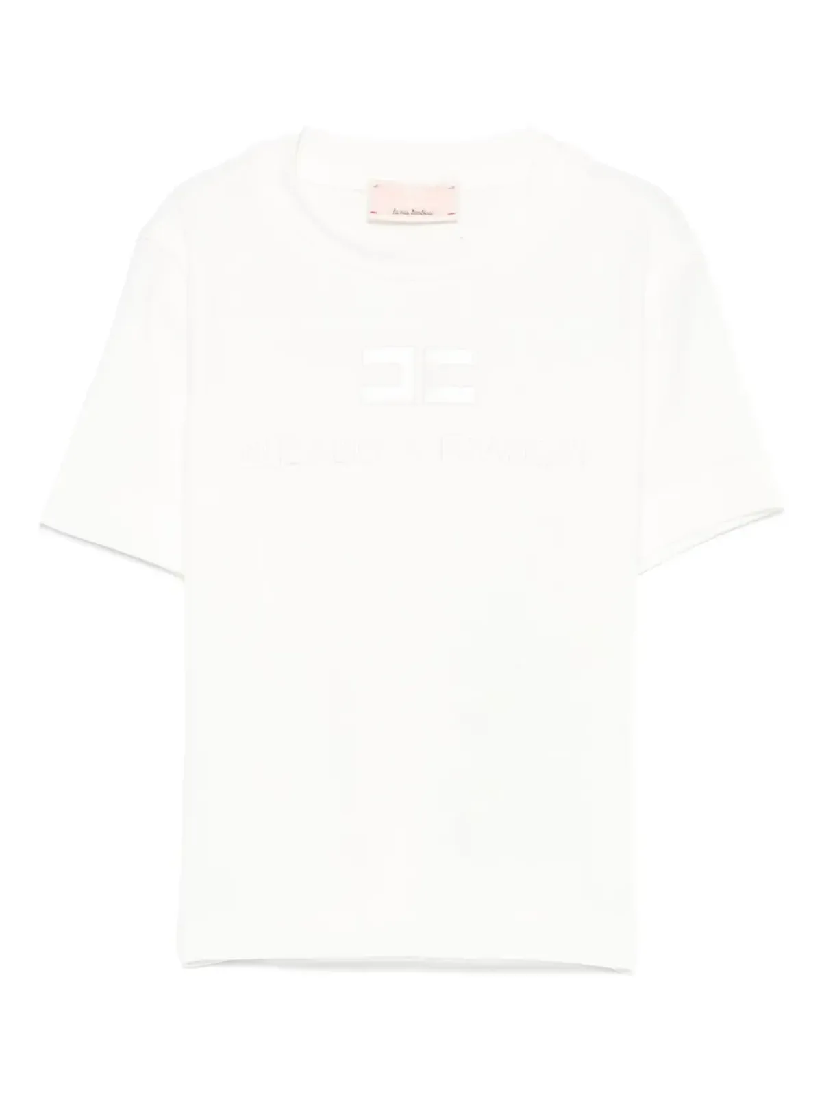 Elisabetta Franchi La Mia Bambina ロゴ刺繍入り半袖Tシャツ - ホワイト - 画像1