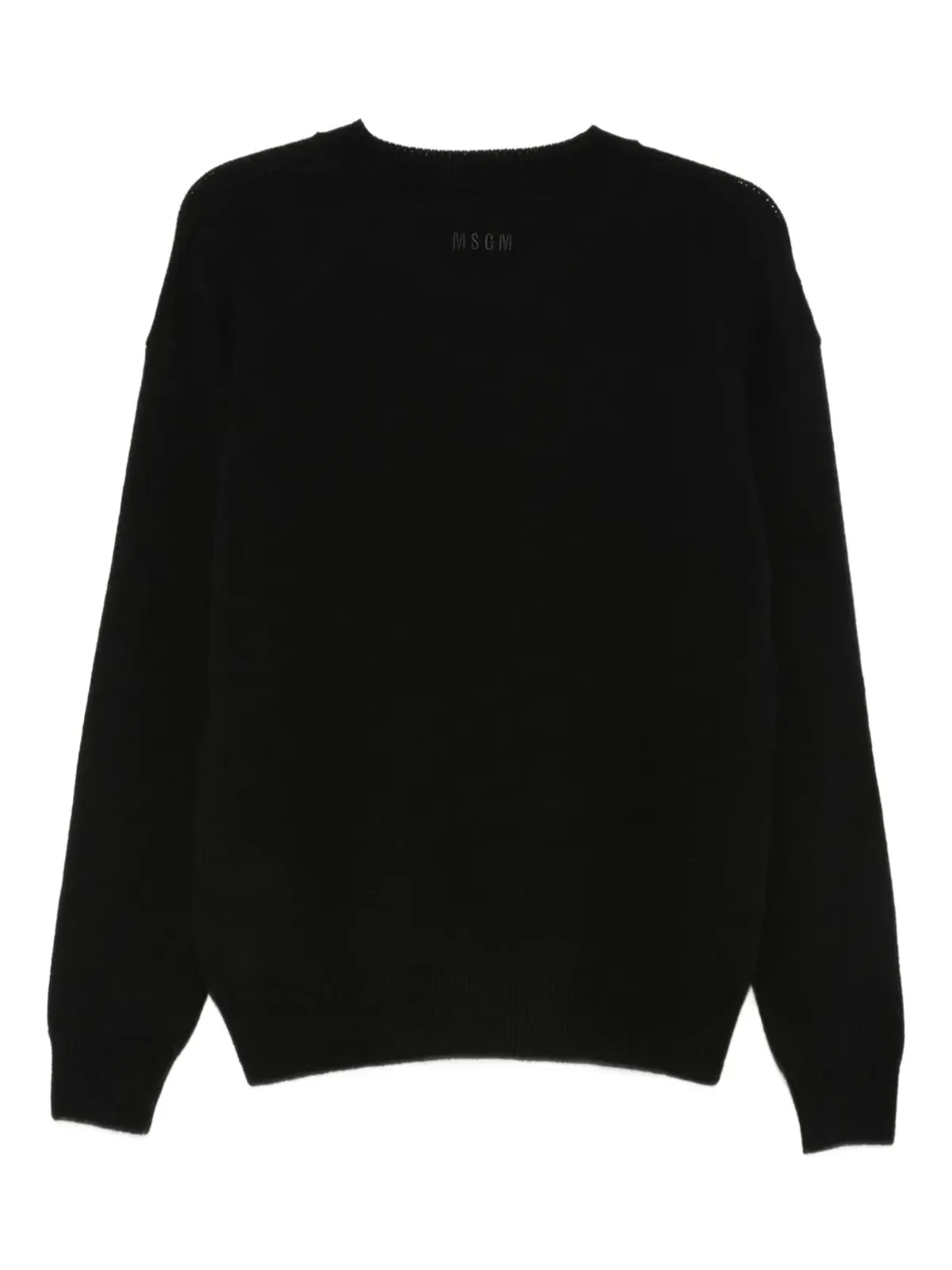MSGM クルーネック ロゴセーター - ブラック - 画像2