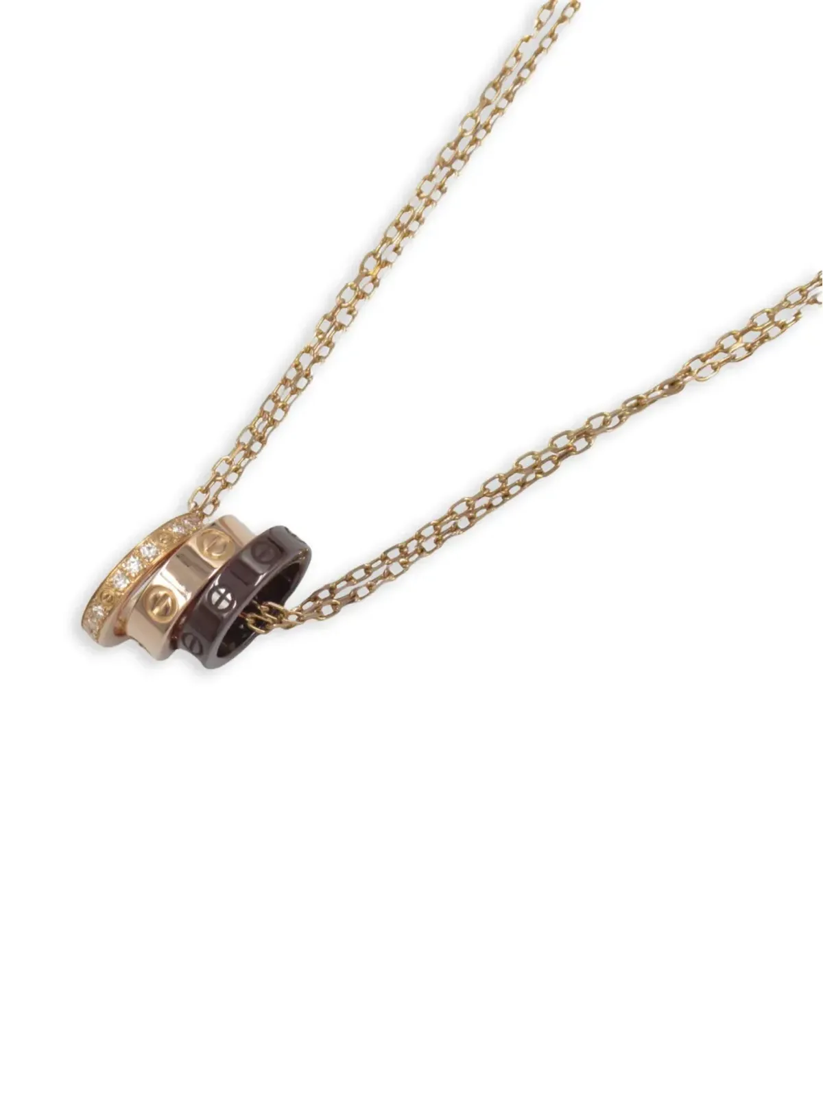 Cartier ラブ ダイヤモンド ネックレス 18Kローズゴールド - 画像2