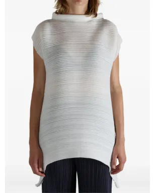 Pleats Please Issey Miyake アシンメトリーヘム プリーツトップ - サムネイル2