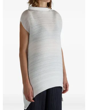 Pleats Please Issey Miyake アシンメトリーヘム プリーツトップ - サムネイル3