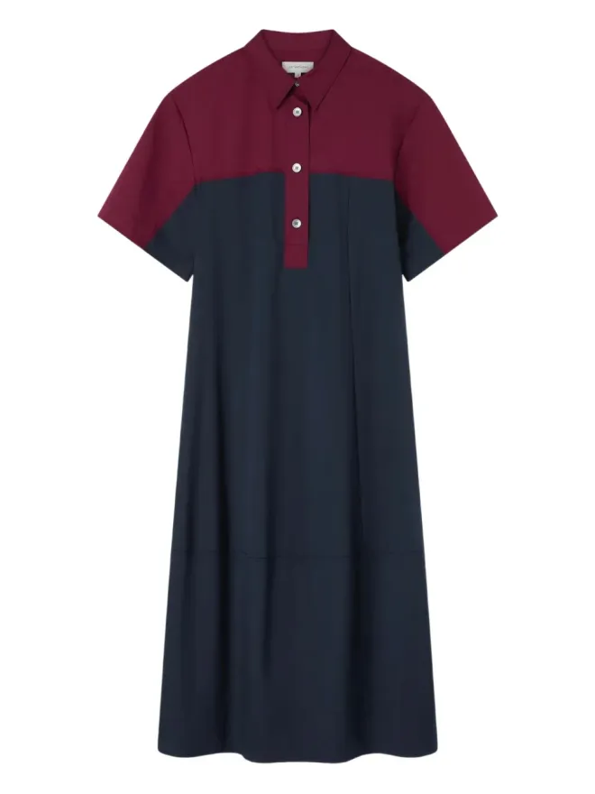 Lee Mathews Lee Mathews カラーブロックの半袖ミニドレスの商品画像