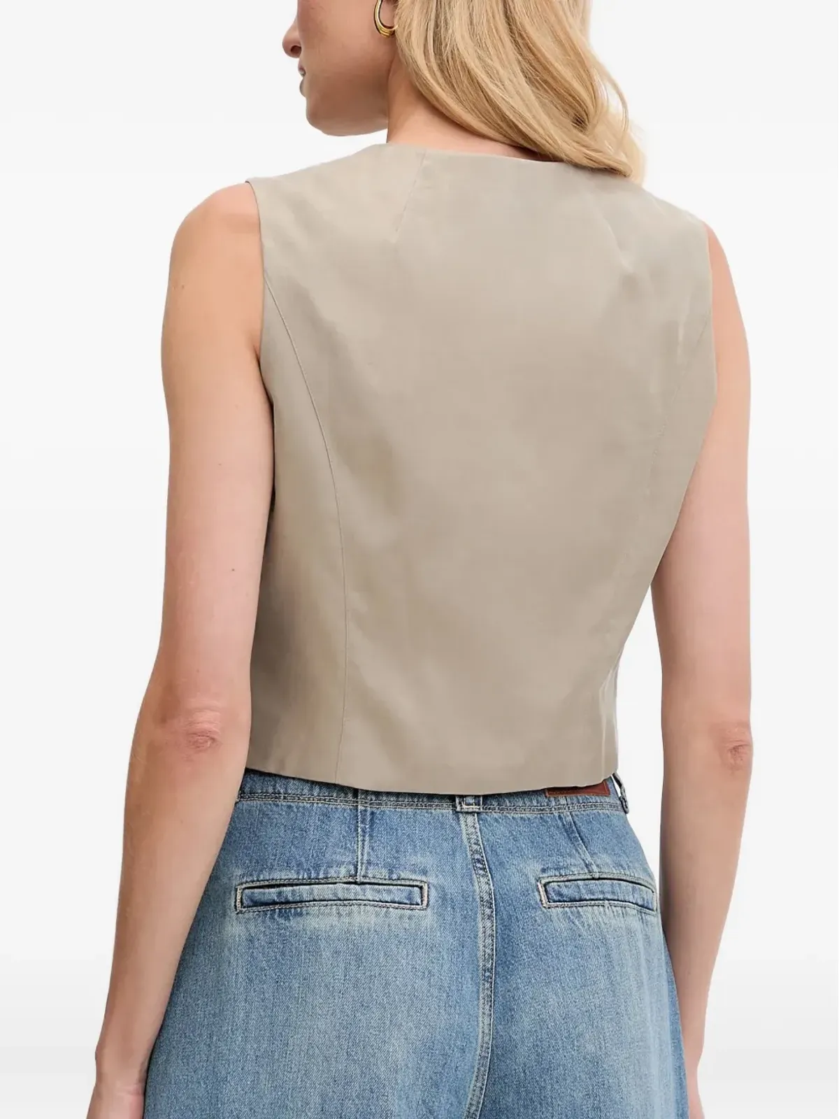 GUESS USA ボタン留め ノースリーブベスト - 画像3