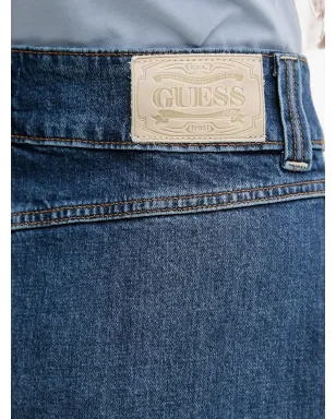 GUESS USA ポケット付き・フロントスプリットデニムスカート ブルー - サムネイル3