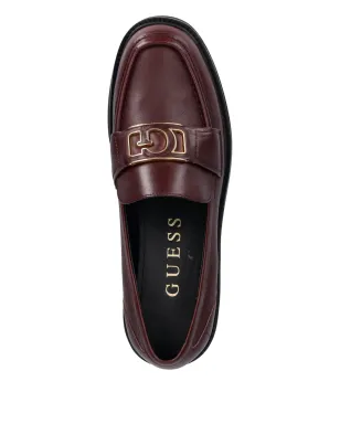 GUESS USA ロゴプレート付きレザーローファー - サムネイル3