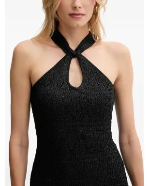 GUESS USA ホルターネック オープンニット マキシドレス ブラック - サムネイル5